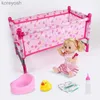 Kitchens Play Food Doll House Accessories Rocking Chairs Swing Bed Dining Chair Baby Play House Simulation Furniture Toy Pretend Play ToyL231104