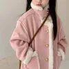 Vestes enfants filles manteau hiver coupe-vent épaissir veste enfant chaud polaire bouton vêtements d'extérieur route bulle