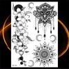 5 PC Tymczasowe tatuaże 3D Lotus Seksowne wisiorek Tymczasowe tatuaże dla kobiet dorosłych mandali kwiaty Fiathers Fałszywe naklejki tatuażu Underboob Tatoo Decal Z0403