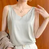 Женские танки Camis rap Top Women Halter v Neck Basic Белый Cami без рукавов атласные шелковые майки женский летний камизол P230322