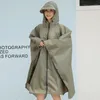 Regenmäntel Fashion Aldalt Leichter Polyester Wasserdichter Langer Regenmantel Damen Poncho Herren Kapuze Fledermaus Umhang Fahrrad Wandern 230404