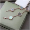 Fashion Classic 4/Four Leaf Clover Charm Bracelets Clee Clee Clee Clee Clee Clee Clee Clee Clee Gold Agate Shell Mother-of-Pearl na Womengirl Wedding Mother Day 'Designer Jewelry Van Women Prezenty