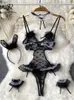 Nxy Sexy Transparnet Dünne Strampler Frauen Cosplay Nette Spitze Kurze Playsuits Mode Dessous Erotische Weibliche Bodysuits 230328