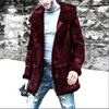 Men's Fur Faux Fur Autumn Winter New Men Collar Long Jacket Men Faux Fur Hooded Jacket Casual Outdoor Thermal Fleece Fake Oversize Coats S-5XL T231104