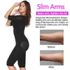 Waist Tummy Shaper Colombianas Post-Surgery Full Body Arm Shaper Body Suit Powernet Girdle Black Waist Trainer Corsets Slimming Shapewear 230403