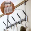 Hooks Rails Iron Door Hanger Hook Punching Doorless Hanger Bag Rack slips Mässing Key Hook Vägghängare Rockar Hänger Handduk Rack 230404