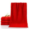 Toalha 70x140Cottonon Fading Red Jacquard Soft Bamboo Fiber espessado absorvente para casa El Beauty Salontowel