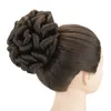 Chignons Soowee Large Size Braided Messy Curly Hairstyle Scrunchies Chignon Dancer Hair Cover Donut Hairpiece Hair Buns Updo for Women 230504