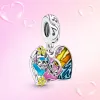 925 Sterling Silver Fit Pandora Charms 팔찌 구슬 매력 스티치 성