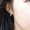 E13 S925 Pure Silver Ear Studs Gepersonaliseerde mode -tong ingelegde Diamond Cross Flower Punk Street Dance Style Earrings sieraden cadeau voor geliefden