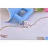 Pendentif Colliers Nouveau Rose Or Double Coeur Cristal Alliage Bracelet Drop Livraison Bijoux Colliers Pendentifs Dhsqb