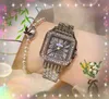 Słynny mały klasyczny zegarek projektantów 30 mm luksusowy moda kryształowy pierścień Diamonds Watche Watche Women Quartz Square Roman Tank Tarp Ladies