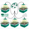 Full Spectrum LED Grow Light med plantor Tray Plant Seed Starter Trays växthus som växer brickor med hål 12 Cell per bricka