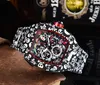 2023 Top Fashion Watch Digital Version Skeleton Dial Full Fiber Pattern Japanese Sapphire Rubber Designer Sports Watch