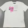 Mens Designer Tshirt Men's T-shirts Palms Spray Love Heart Print Kortärmad T-shirt Fashion Angels Women Graphic Tees Roop Eors