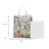 Torby na zakupy 1PC TOTE Summer Style Mesh Full Hafdery Kwiaty przezroczyste ramię romantyczna torebka kobiet Eco 2023 230404