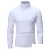 Men'S T-Shirts Mens T-Shirts Autumn Winter Thermal Long Sleeve Roll Turtleneck T-Shirt Solid Color Tops Male Slim Basic Stretch Tee To Dhgvo