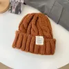 Berets Beanie Hut Für Frauen Männer Winter Gestrickte Herbst Skullies Unisex Damen Warme Bonnet Cap Koreanische Schwarz Rot Bonnets