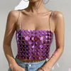 top à bustier violet