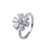 Modeschmuck Juwel Ring Silber Wassertropfen Birnenförmige Blume Schneeflocke Einfacher Stil Ring