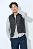 Masculino para baixo 2023 Winter Men Homem Branco Casca de Casos Macho Macho UltraLight Sleeseless Puffer Jacket Fin Warm Caleat O342