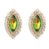 New pattern Multicolor Oversized Rhinestone Stud Earrings Jewelry for Women Crystal Geometric Earrings Accessories