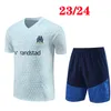 2023 2024 Om Marseilles French Tracksuit Soccer Jerseys Training Shirt Men and Kids 23 24 25 Football Tracksuit Jersey Shorts Kit 2025 Maillot Surtetement Foot