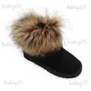 Boots Hairy fur one snow women's new cashmere thickened short cotton shoes hairy ankle boots T231104