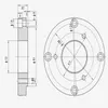 125mm flänsplatta svarvtillbehör Chuck Cover Connecting Plate High Quality 4 Jaws 125mm Chuck