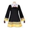 Cosplay Anime espion famille Anya Forger Cosplay Costume robe noire uniforme filles mignonnes perruque rose adultes enfants