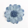 Decorative Flowers 100Pcs 9cm 3.6inch Lotus Chiffon Fabric Satin Artificial For Head Wedding Dress Hats Headband Brooch DIY Home Decor