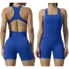 Lu Lu Yoga Lemon Algin Kvinnor Fitness Jumpsuit ärmlös Dopamin Sportklänning Sömlös One Piece Gym Träning Slim Activewear Sexig Lady Bodysuit LL Align Gym kläder