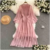 Maternity Dresses Seaside Holiday Style Sweet Dress Women Big Swing Gray22 J220915 Drop Delivery Baby Kids Supplies Clothing Dh8Sw