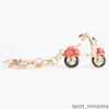 Motorfiets sleutelhanger metalen sleutelring auto metalen hanger Creative Red Locomotive Legering Keychain