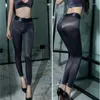 Kadın pantolon capris yağı parlak parlak fermuar kasık kalem ıslak görünüm tozluk sıska bodycon fitness legging wetlook seksi