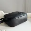 حقيبة مصمم شرابة كلاسيكية حقيبة جلدية عبر الجسم كيس كاميرا سوداء حقيبة يدوية فاخرة.