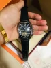 U1 Geneva Luksusowy zespół skórzany turbillon Mechanical Men Watch Dropshipping Day Date Szkielet Automatyczne mężczyzn zegarki Prezenty Franck Muller Znakomity czarny słynny znak