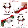 Christmas Decorations Led Headband Reindeer Antlers Light Up Headwear Costume Accessories For Xmas Party Holiday Drop Delivery Amp3C