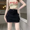 Rokken rechte zomer dames tooling sexy hoge taille grote zakken vracht mini harajuku y2k kleding streetwear bodycorn slank 230404