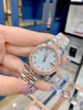 Orologio da donna Master Lunetta tempestata di diamanti Movimento meccanico a carica automatica Cassa in acciaio inossidabile Vetro zaffiro Fibbia pieghevole Quadrante 31 mm