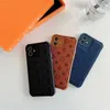 Cas de téléphone de concepteur en cuir pour iPhone 14 13 Pro Fashion Designers Imprimer Couverture de luxe Couverture de coque mobile Couverture complète avec 6 ColorN1