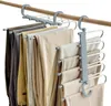 Hangers 5 In 1 Hanger For Multi-purpose Shelf Closet Storage Rack Stainless Steel Magic Pants