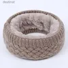 Scarves Hot Women Men Fashion Female Winter Warm Scarf Solid Chunky Cable Knit Wool Snood Infinity Neck Warmer Cowl Collar Circle ScarfL231104