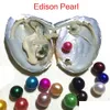 Perla Nt 9-12Mm Perla Edison colorata Perle naturali di grandi dimensioni rotonde di grandi dimensioni con perline sciolte di gioielli fai-da-te Dh7Cw