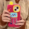 Coque de téléphone mignonne et amusante 3D en fourrure d'hiver coréenne, iPhone 15 14 12 11 Pro Max Dot Cartoon peluche antichoc, couverture souple 231104