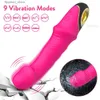Outros itens de massagem Vibrador feminino poderoso vibrador varinha 9 modos estimulador clitoriano feminino G-Spot Vagina massageador adulto brinquedo sexual feminino Q231104
