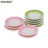 Kitchens Play Food 5pcs Mini Resin Food Dishes Tableware Miniature Doll House Accessories Dollhouse Trays Plates Doll Kitchen ToysL231104