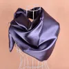 Sarongs Fashion Head Wrap Elegant utseende populärt bra drapering fast färg Satin Big Square Scarf P230403