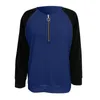 Felpe con cappuccio da donna Felpe casual da donna Felpa con zip colorblock a maniche lunghe da donna Tasca pullover ampia