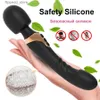 Outros itens de massagem Vibradores poderosos Vibrador Dual Motor Silicone Varinha de tamanho grande G-Spot Massageador Brinquedo sexual para mulheres Estimulador de clitóris para adultos Q231104